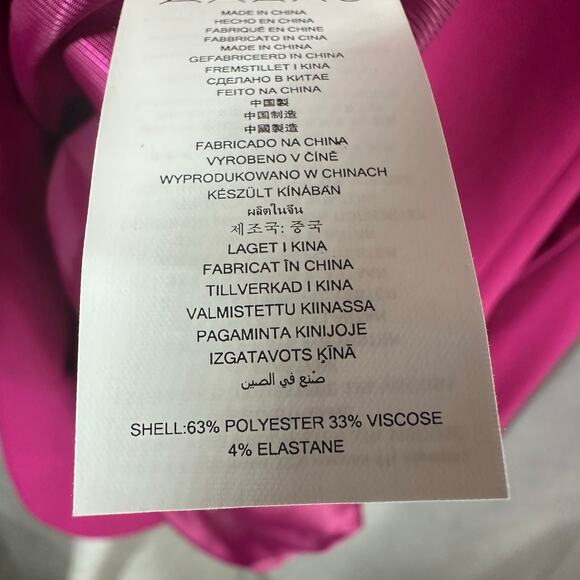 MICHAEL Michael Kors Solid Two Button Blazer Jacket Size 6 Deep Fuchsia - Picture 6 of 12